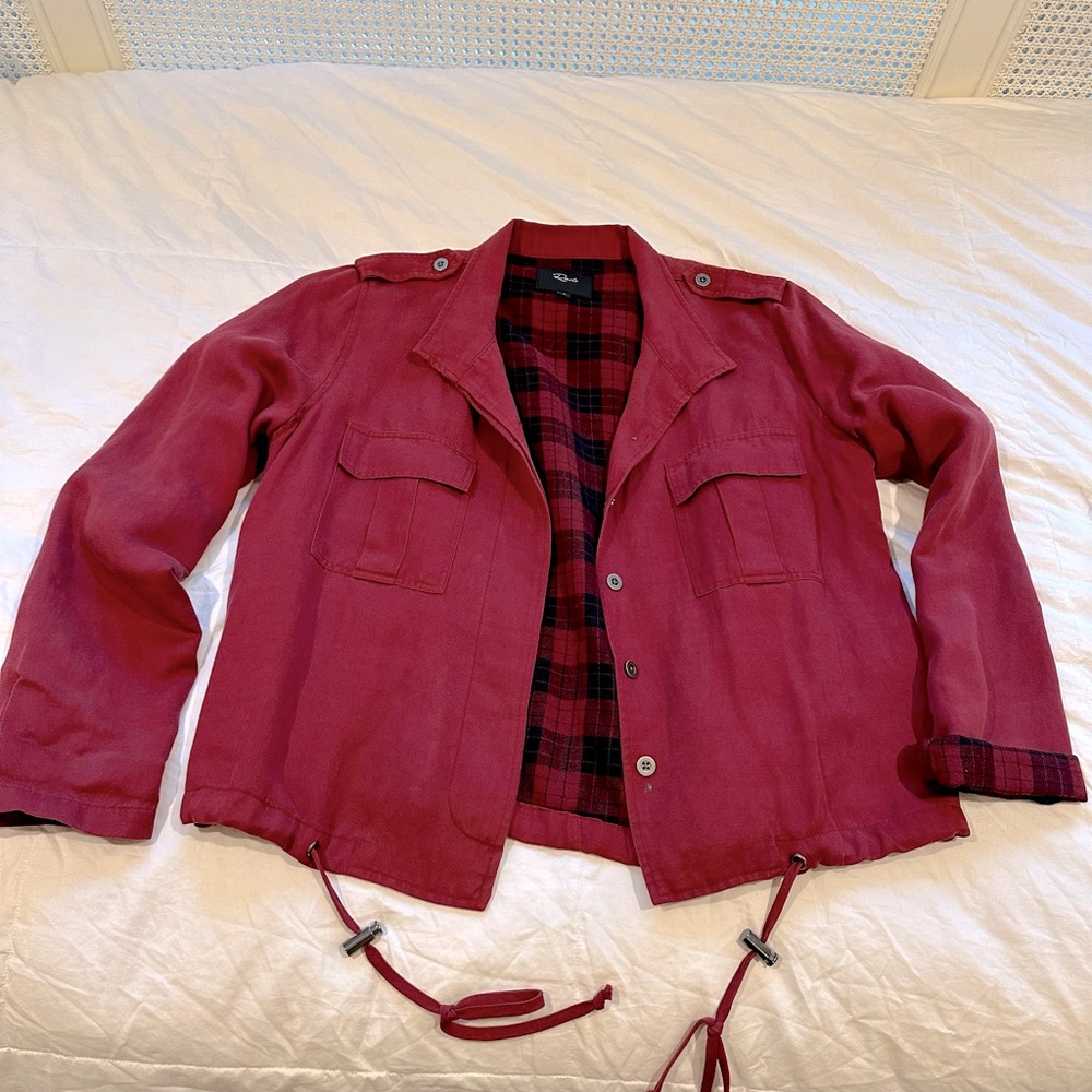 Rails Maverick jacket in oxblood plaid. Women’s size small